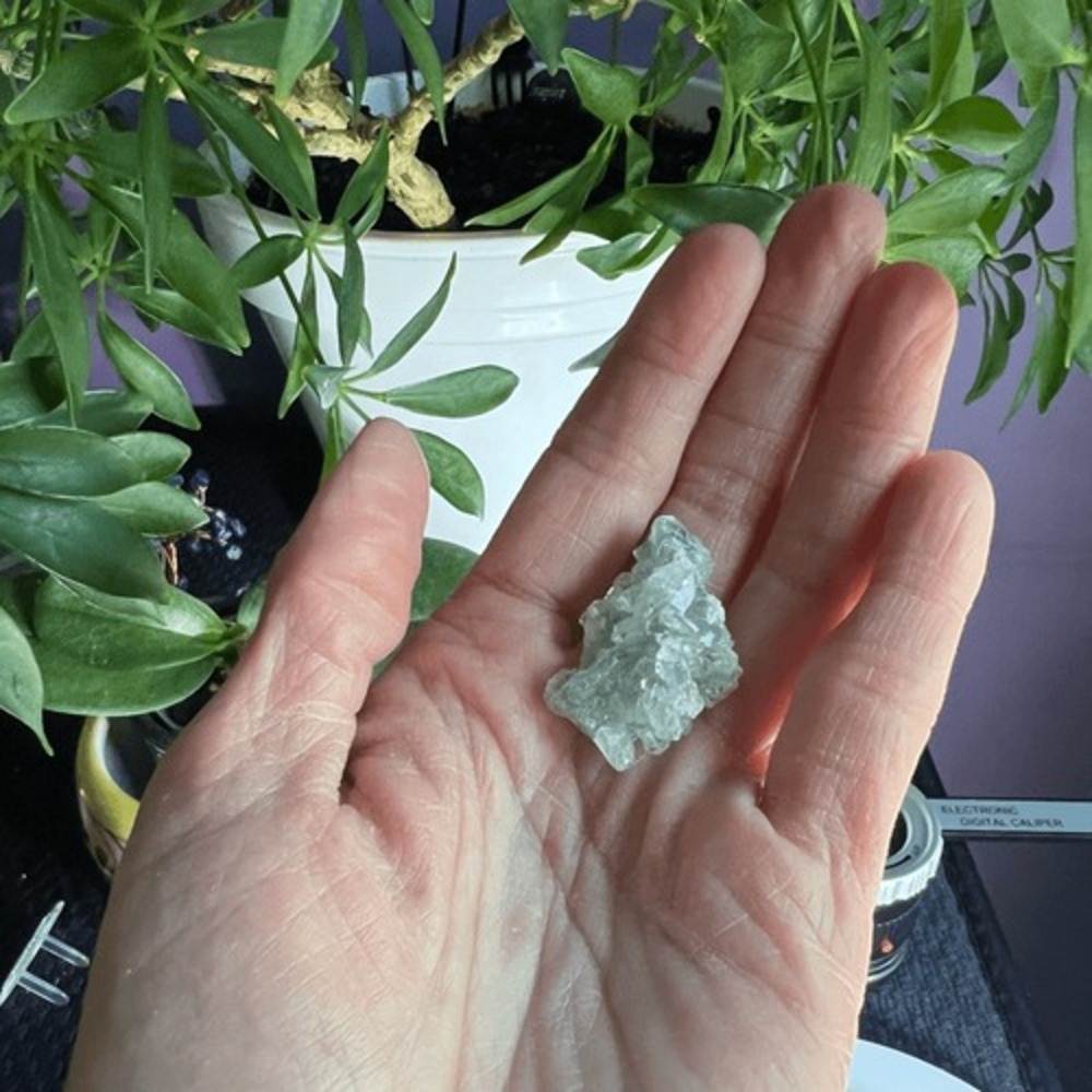 Apophyllite Blue Gray Crystal Mini Cluster - Picture 2 of 14